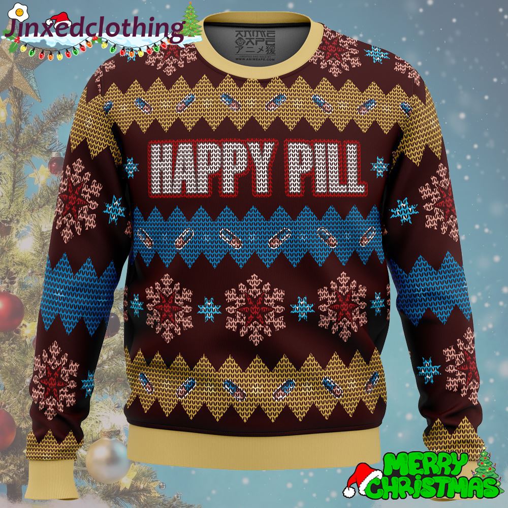 Akira Happy Pill Ugly Christmas Sweater Funny 